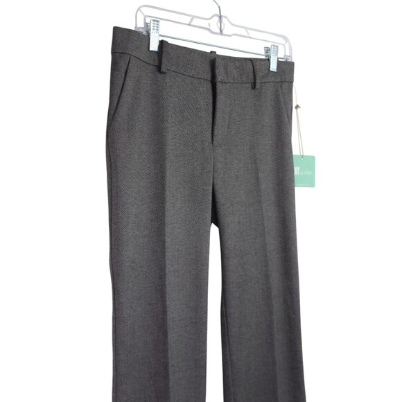 NWT Kut from the Kloth Herringbone Black and Gray Raymond Bootcut Pants Size 4 - Picture 2 of 9